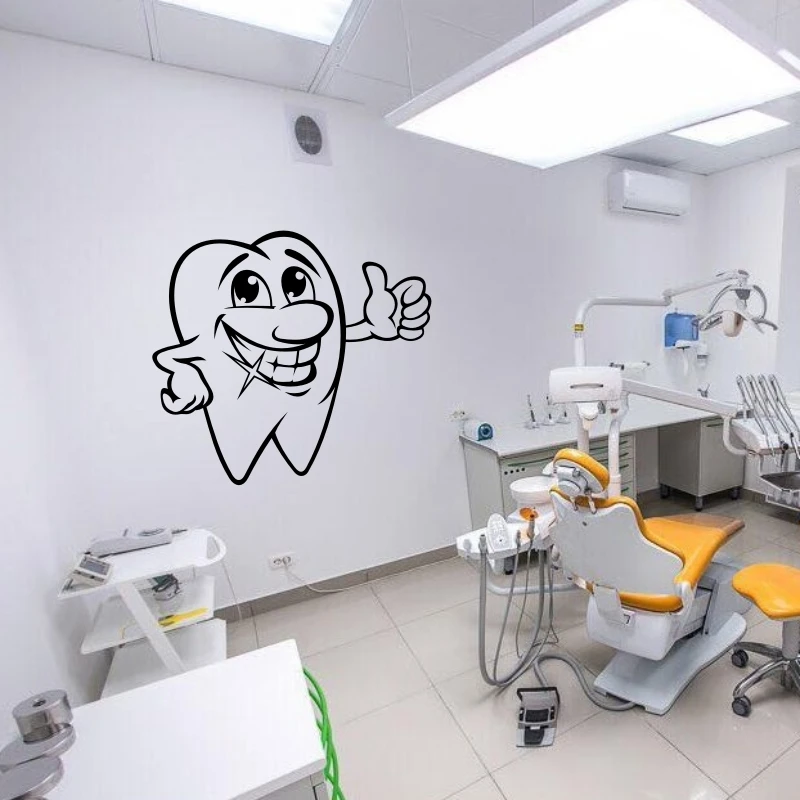 Dental Clinic Wall Decal Dentistry Sticker Poster Vinyl Decor Mural Toothpaste Tooth Brushing