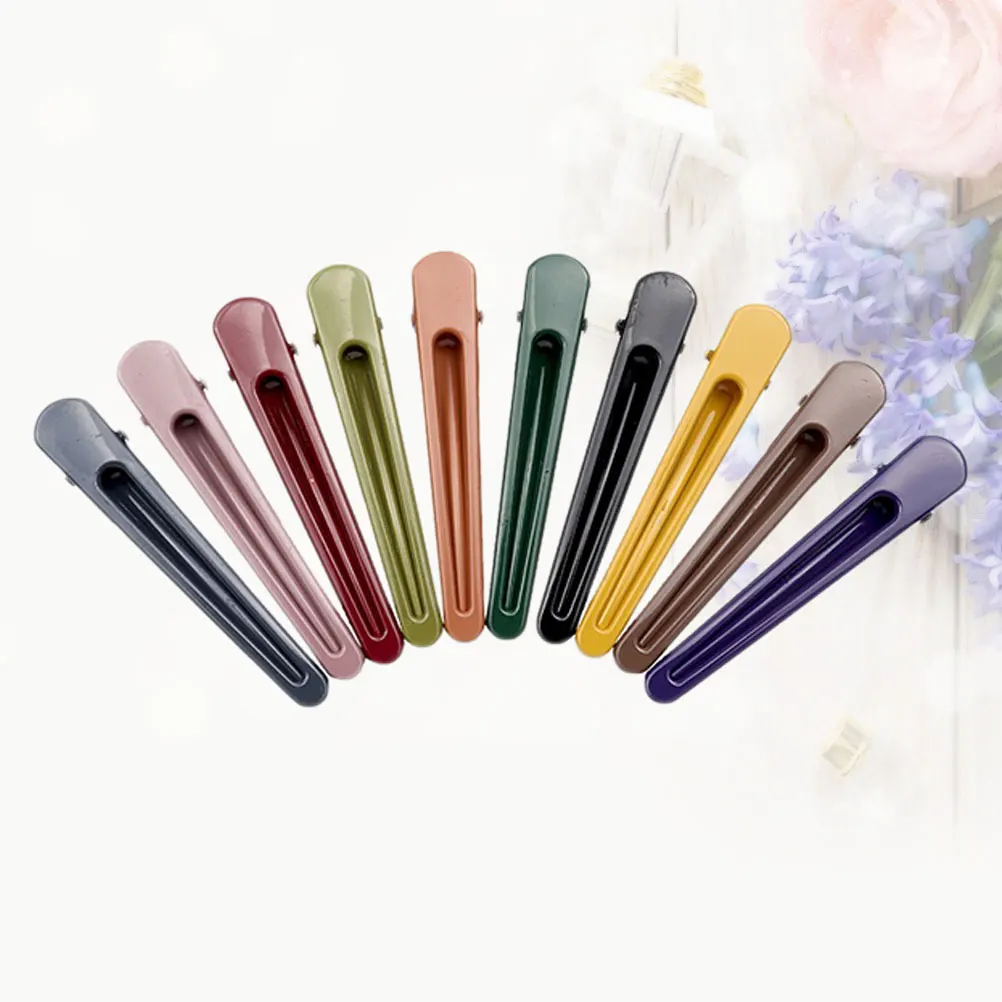 

10Pcs Hairpins Duckbilled Barrette for Girls Long Thin Hair Clips Stainless Steel Durable Lovely Decorative Hair Accessories