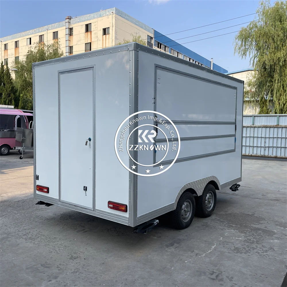 Modern Custom Coffee Ice Cream Food Truck Mobile Fast Food Van Street Kiosk Catering Pizza BBQ Food Trailer Fully Equipped