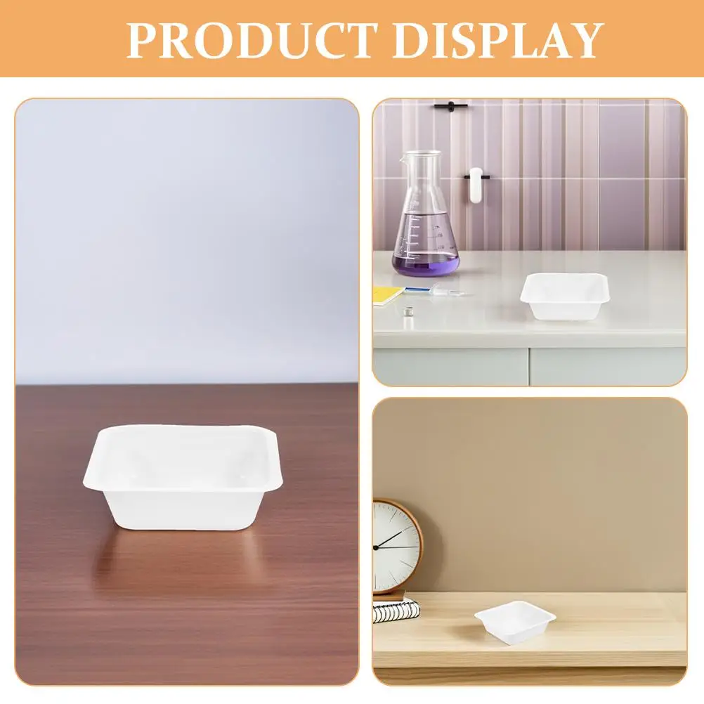 

12 Pcs Plastic Weighing Dish Lightweight High Precision Construction Easy Clean Scientific Standard Measuring Boats
