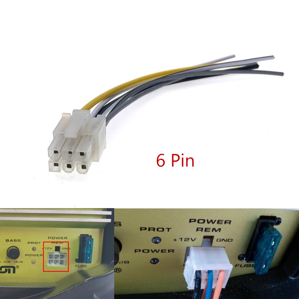 4 6 Pin Car Radio Wire Harness Power Cable For FUSION EN-AT1100 EN-AT1120 EN-AB1120 AB2120 For Alpine NVE-M300P PXA-H600 H510