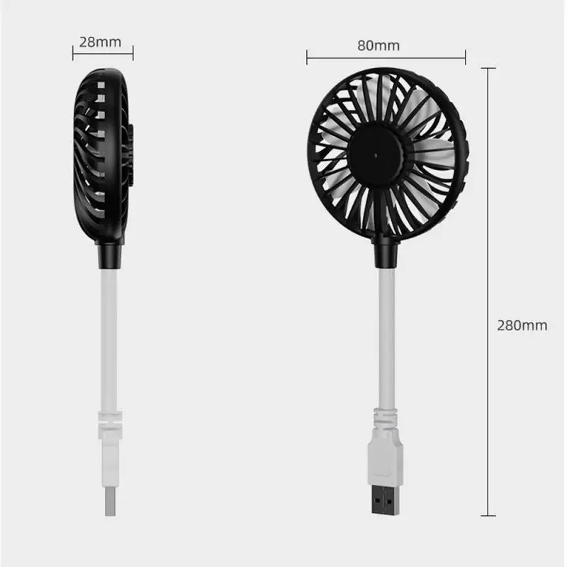 Small Fan Folding Charging USB Mini Fan Silent Office Table Small Fan Cooler Summer Portable Fan USB Rechargeable