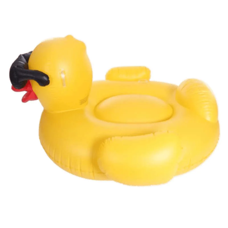 

Inflatable big yellow duck oversized water floating bed adult sunglasses yellow duck swimming ring swimming pool