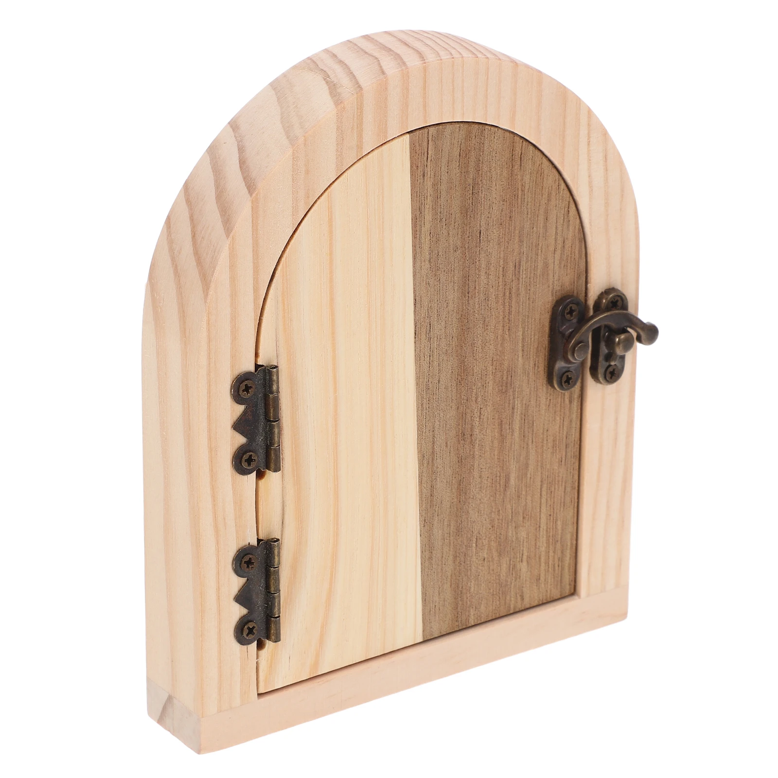 

Wooden Door Shaped Outlet Cover No Drilling Electrical Switch Decorative Guard Waterproof Pet Proof Socket Panel Covers