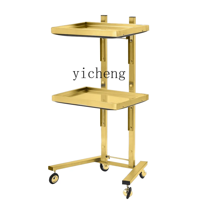 

Xl Stainless Steel Beauty Trolley Storage Rack Hair Salon Tool Car Folding Bar Driver