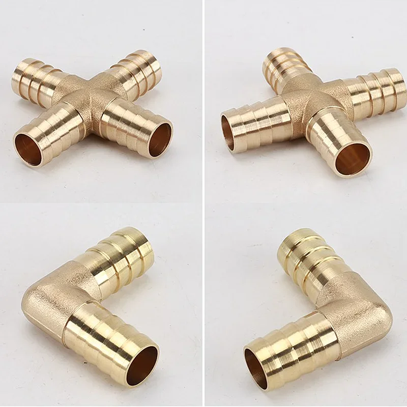 

Brass cross joint 4-19mm pagoda straight joint hose hook fitting elbow and other pipe water pump aquarium garden supplies