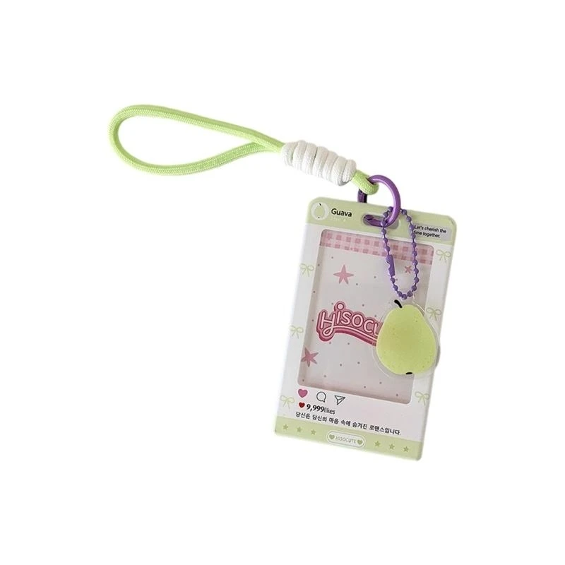 2026 New Cartoon Photocard Holder Keychain Cards Holder Protective Sleeves Credit Card Holder Protector Pendant Keychain
