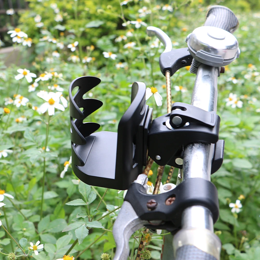 

Universal Adjustable Cup Holder Stand For Bike Wheelchair Stroller Durable Non-Slip Water Bottle Holder Easy Carry Clamps No