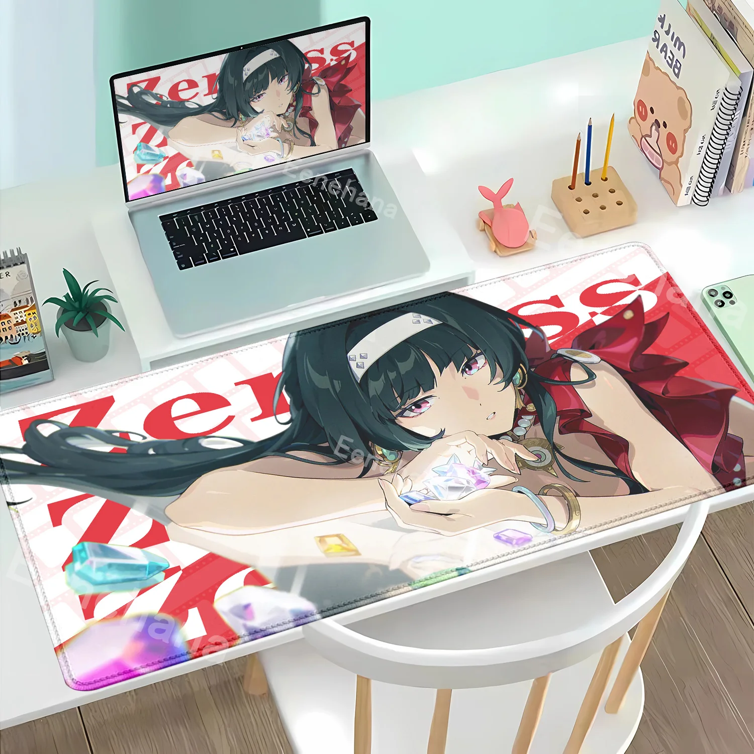 

Zenless Zone Zero XXL Kawaii Yao Jiayin Evelyn Chevalier Burnice ZZZ Mouse Pad Large Kawaii Mousepad Office Accessories DeskMat