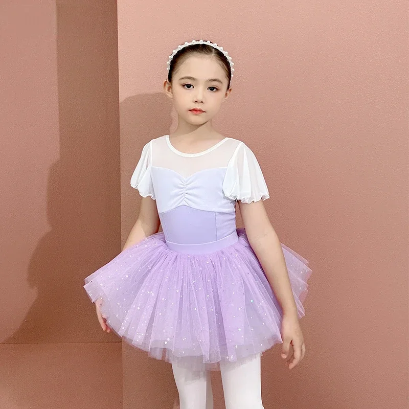 

Балетное танцевальное платье, профессиональный гимнастический купальник для девочек, балетные костюмы, детская балерина, платье-пачка для выступлений на сцене