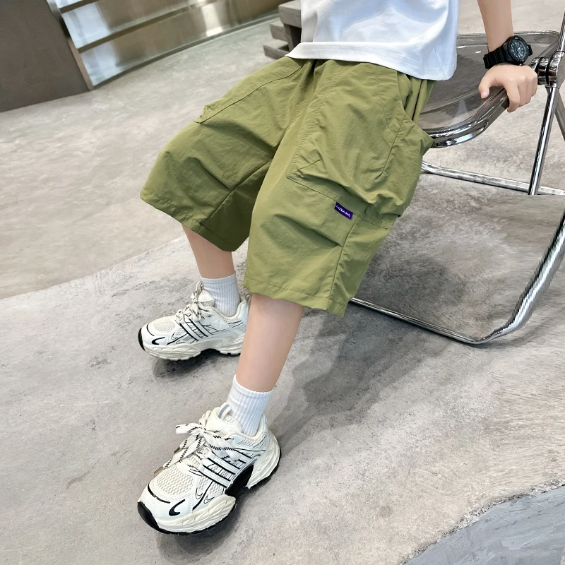 Shorts Pants for Kids Summer Casual Solid Color Boys Cotton Sport Shorts for Teenage Short Sweatpants Clothes 5 7 9 11 13 14Year