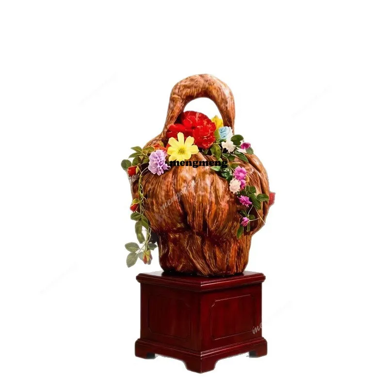 Flower stand imitation stone ornament, stone ornament, Zen rockery landscaping, living room study decoration ornament 5