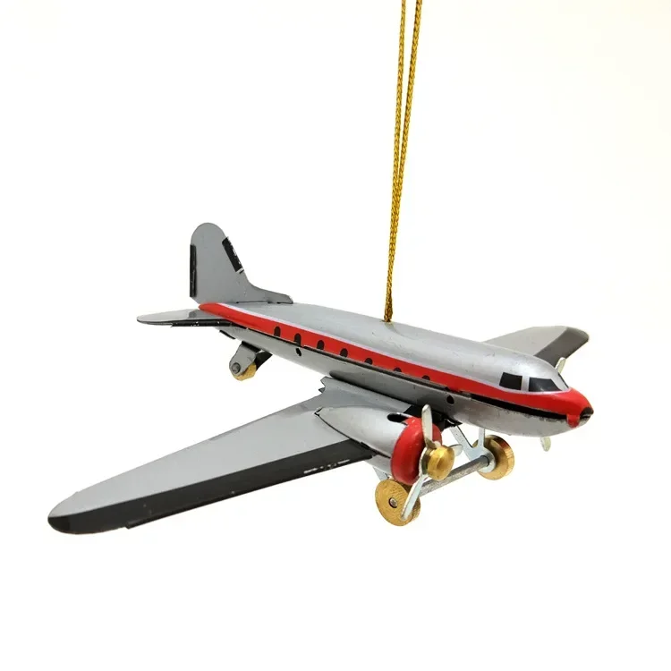 [Best] Adult Collection Retro Wind up toy Metal Tin Boeing airliner Pendant Mechanical toy Clockwork toy figures model kids gift