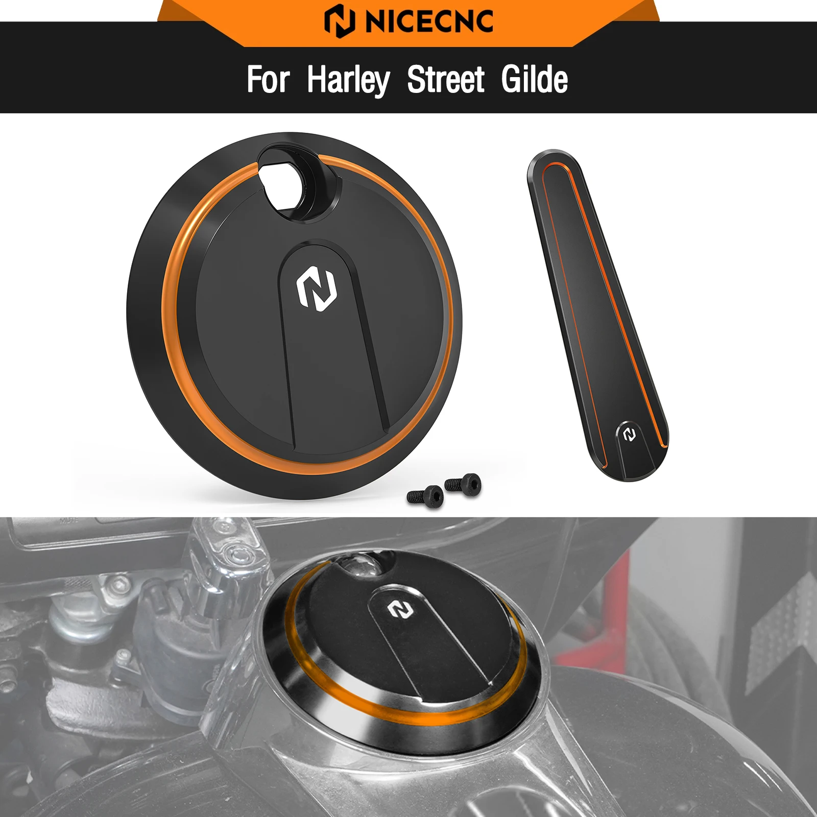 For Harley Street Glide FLHX 2017-2023 Fuel Tank Console Door Insert Kit Street Glide FLHX/Special FLHXS 2017 2018 2019 2020
