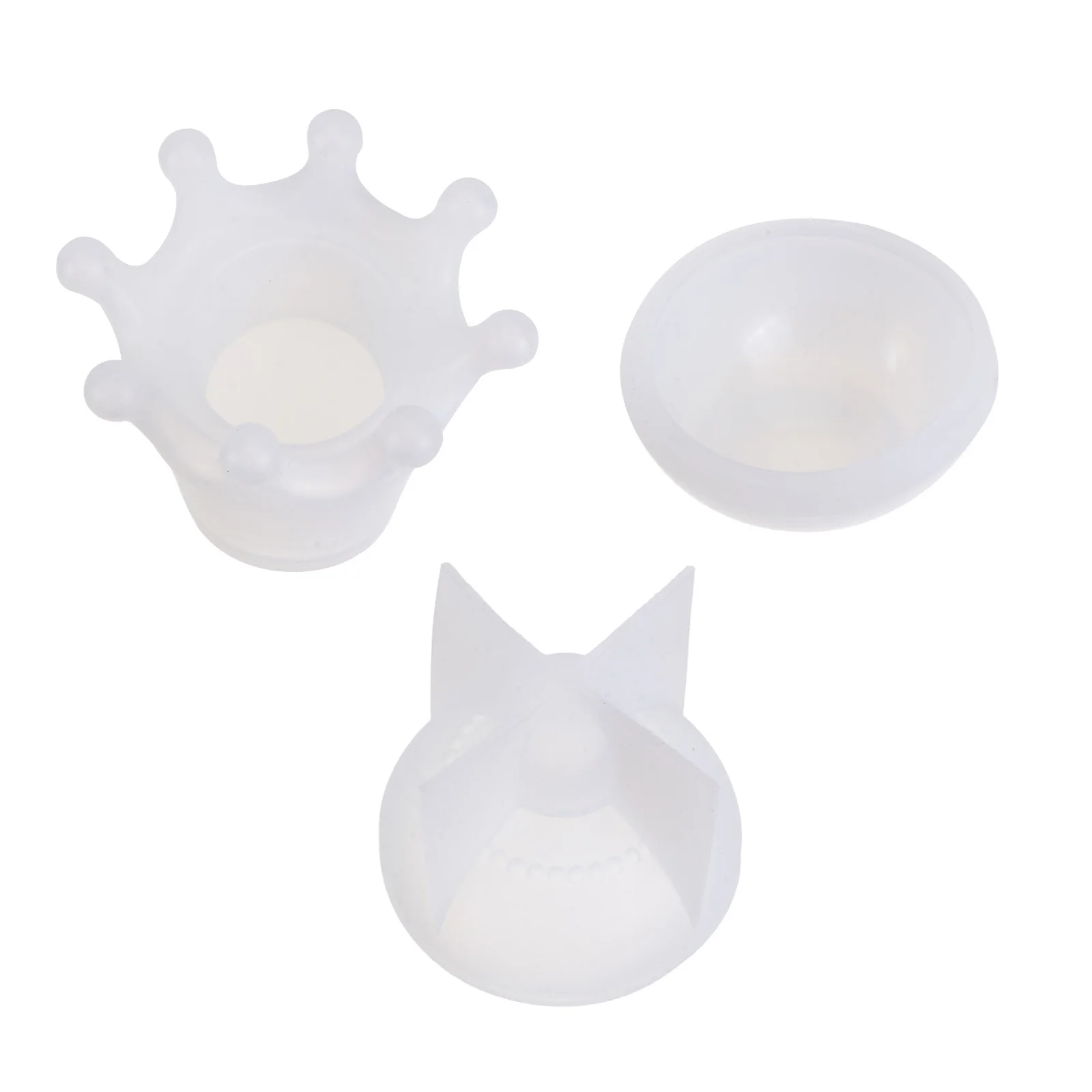 2Pcs Crown Silicone Mold Food Grade DIY Crystal Epoxy Jewelry Storage Box Small Size Easy Carry Durable Epoxy Mould