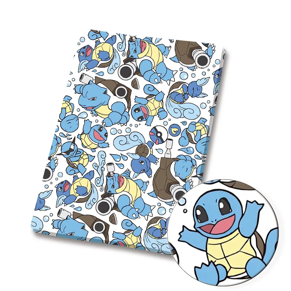 Tissu de dessin animé Pokemon pour enfants, patchwork de couture fait à la main, courtepointe, robe de bébé, feuille de maison, tissu imprimé, 140x50cm