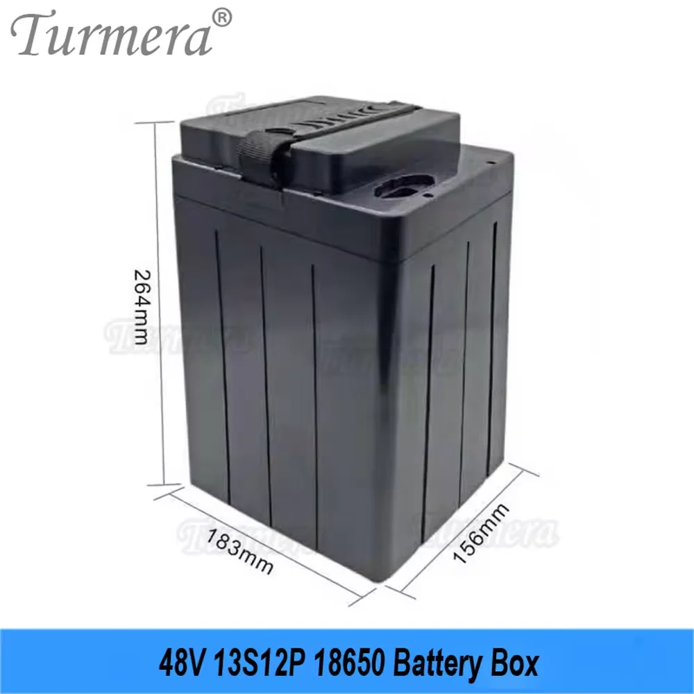 Turmera 48V E-Bike Battery Box Case 13S 30A 50A Balance BMS z uchwytem 13S12P 18650 DC XT60 Wtyczka Spawanie Nickel Zastosowanie w opakowaniu do