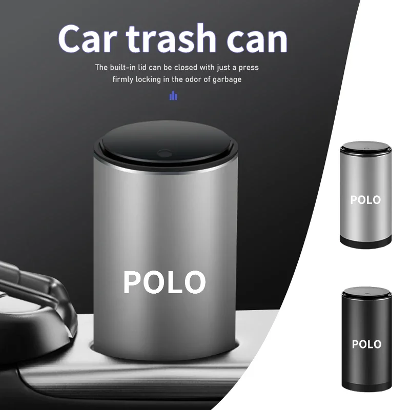 กล่องใส่ขยะในรถกล่องใส่ถังขยะอัลลอยสำหรับรถ Volkswagen VW Golf POLO 4 5 6 Passat B6 B5 B7 CC Jetta Tiguan
