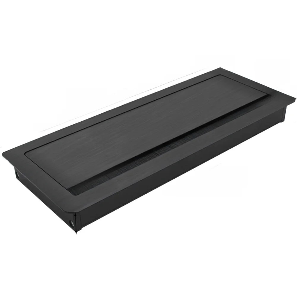 Rectangular Desk Cable Grommets Wire Hole Cover Aluminum Alloy Cable Management Box Thread Hole Cover Plate Furniture