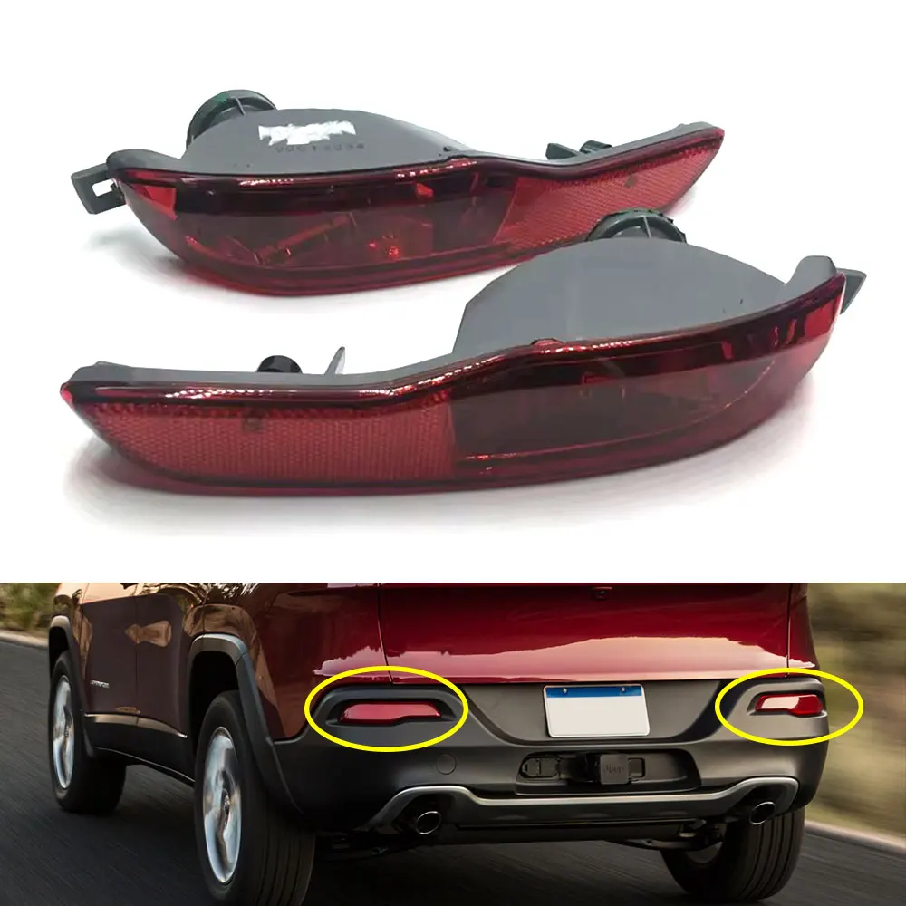 

Rear Bumper Reflector Side Fog Light Tail Brake Lamp For Jeep Cherokee 2014 2015 2016