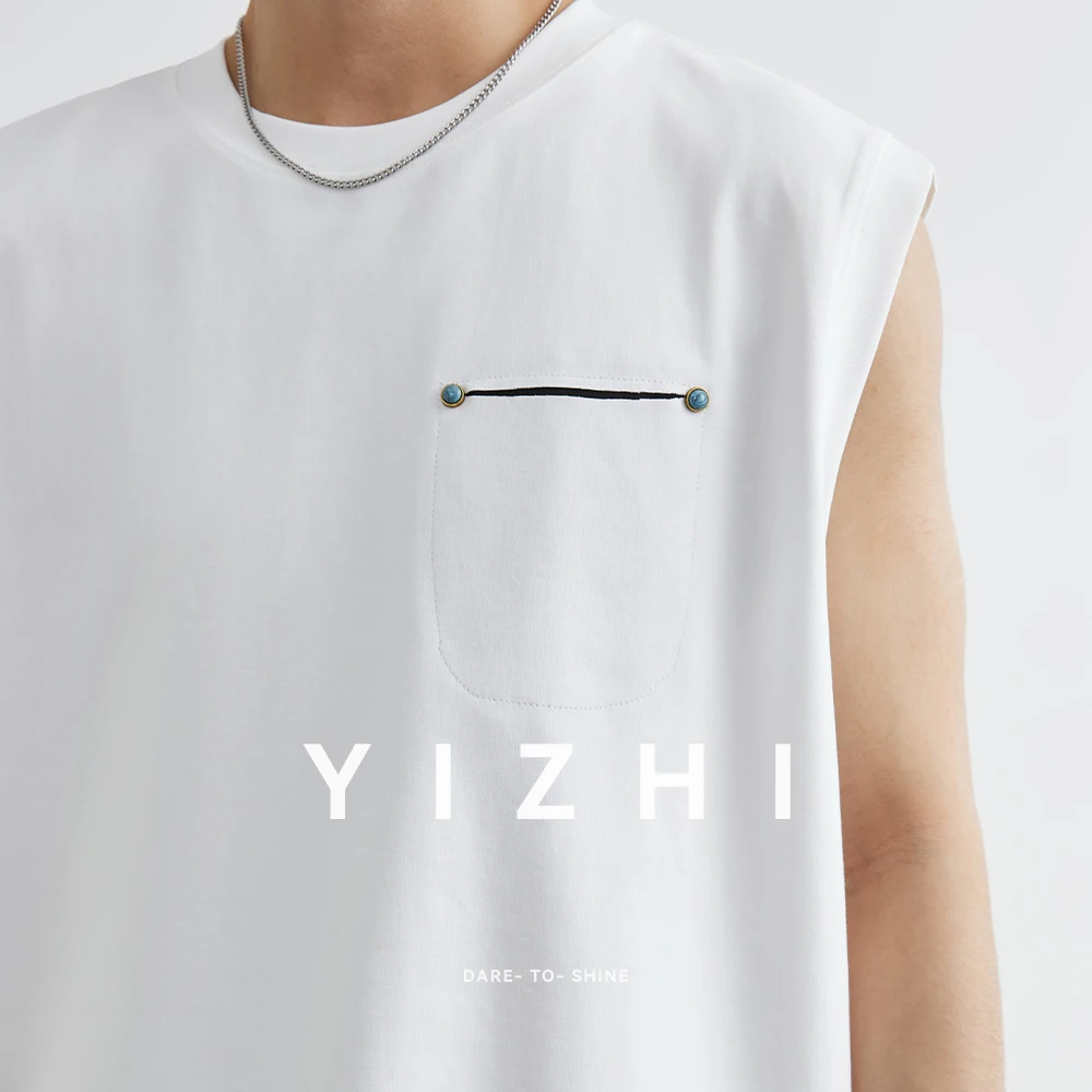 Men's Fashion Sports Vest 2025 Summer New Loose Fitness Breathable Sweat-Absorbent Quick-Drying Solid Color Sleeveless T-Shirt