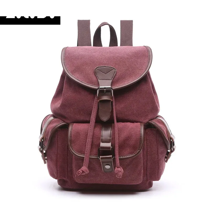 

Casual Women Canvas Backpack Drawstring Bag Schoolbag for Teenagers Girls Bagpack Vintage Knapsack Mochila Bolso Travel Rucksack