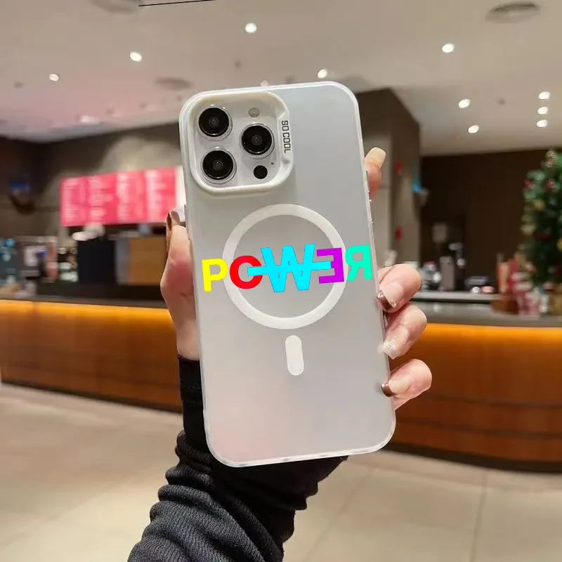 

Trendy Colorful Silver Magnetic Phone Case For iPhone 17 Pro Max 16 Pro 15 14 Plus Shockproof Anti-Drop Protective Cover