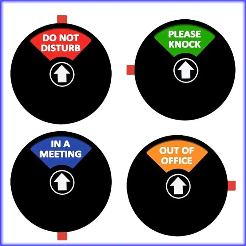 

Highly Recommended-4PCS Acrylic Privacy Sign,Do Not Disturb/Please Knock/Out Of Office/In A Meeting Sign,Office Door Sign (5Inch