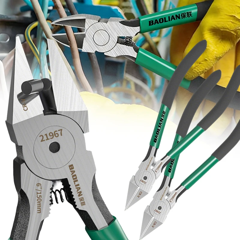 1 Stück Diagonale Drahtschneidezange mit Hoher Härte, Scherenförmiger Seitenschneider aus Stahl, Handwerkzeug für Elektriker, Werkstatt und Reparaturen – Detail 7