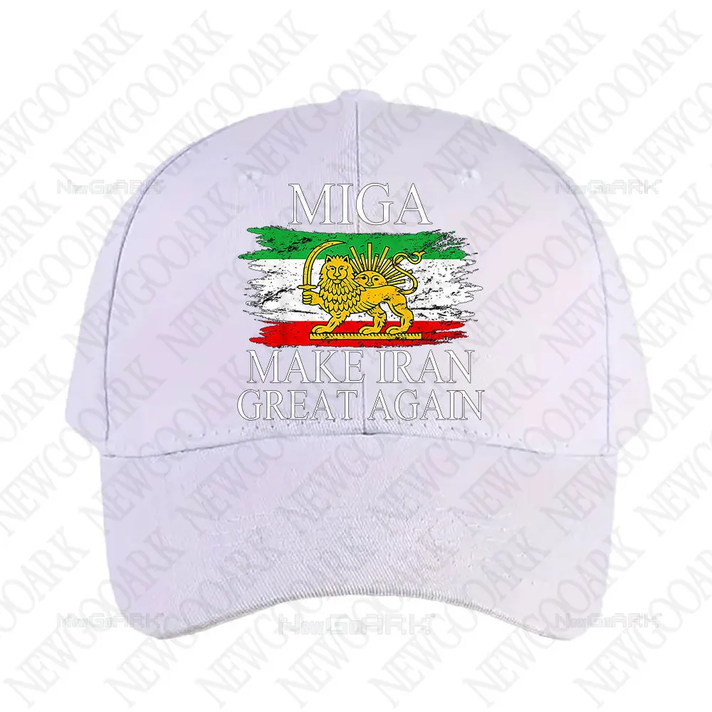 Iran Flag Map Lion Sun Sword Free Iran Support Iran Cap Woman Man Adult  Adjustable Printed Baseball Caps Trucker Cap Outdoors