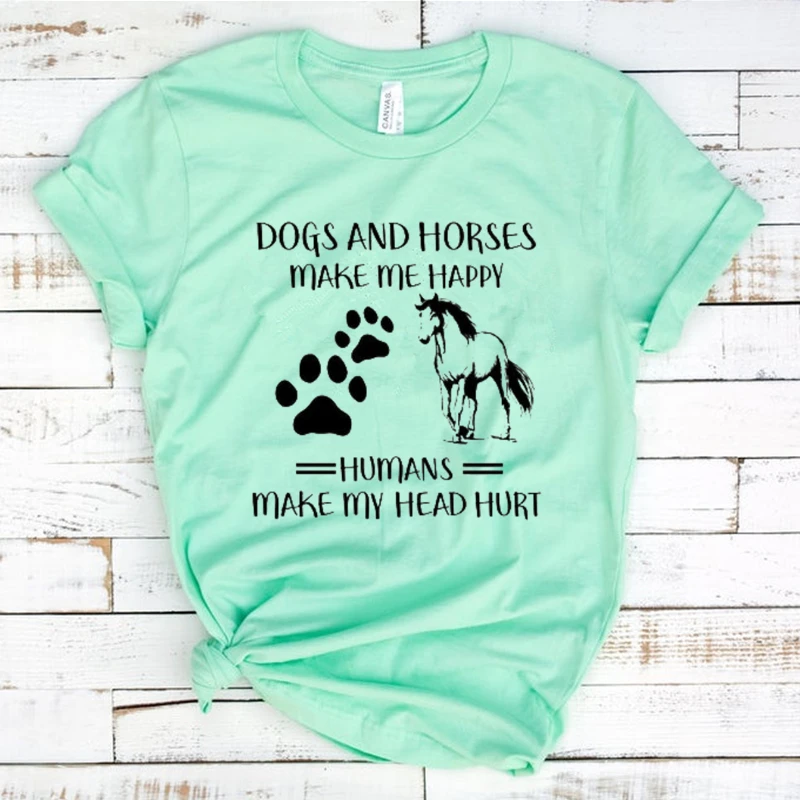 Horse Lover Shirt  Southern T Shirts  Dog Shirt Women  Dogs And Horses T-Shirt  graphic t shirts  y2k aesthetic