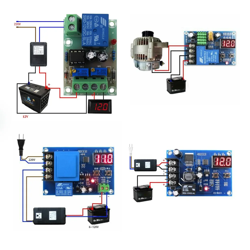 12V/24V 6-60V Battery Charging Control Board Charger Power Switch Module Display Energy Storage Lithium Battery Charger Control