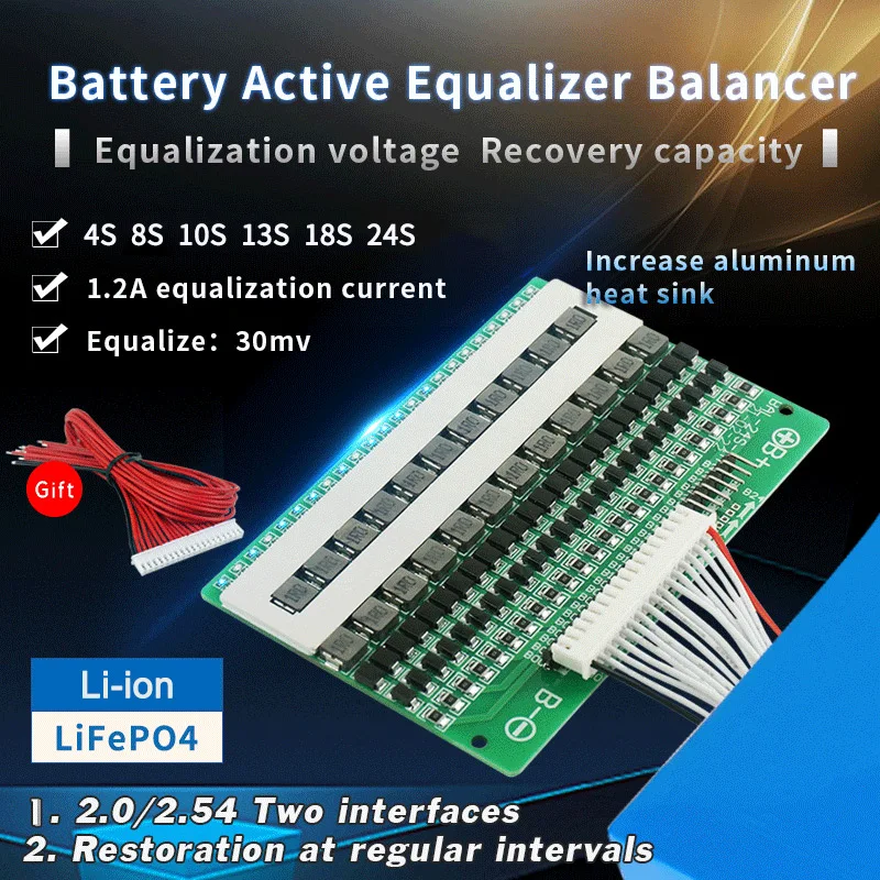 2S to 24S 1.2A active balancer  Li-ion Lipo Lifepo4 Lithium Battery Energy Transfer equalizer