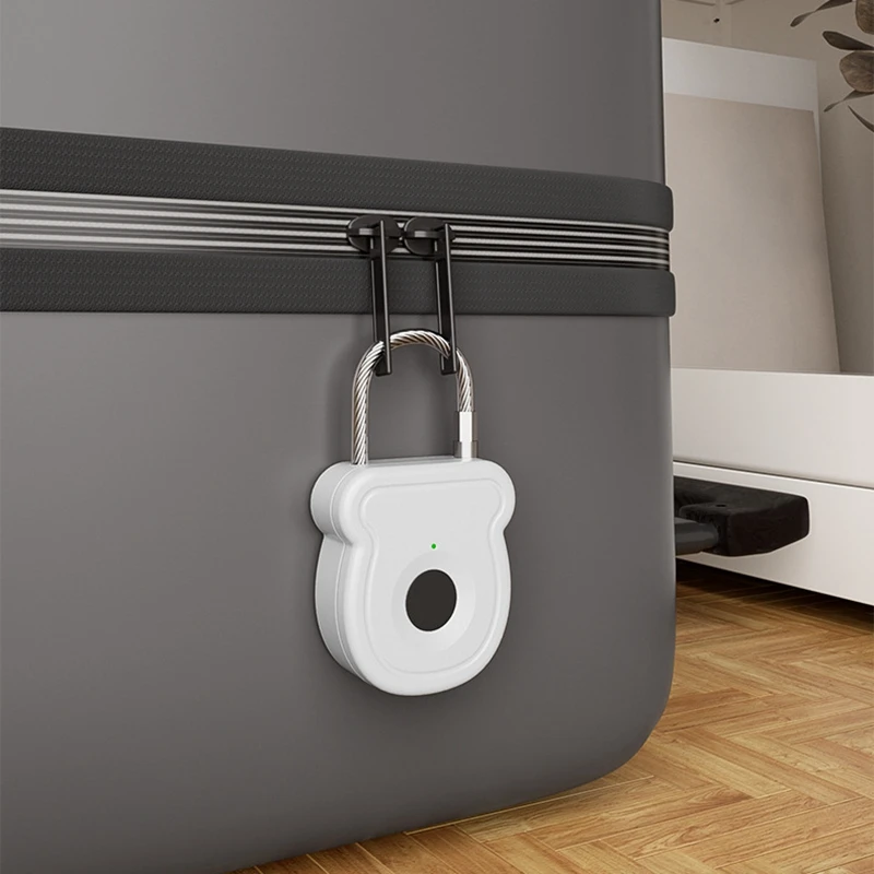 قفل كهربائي صغير ذكي قفل الباب الإلكتروني تخزين بصمات الأصابع قفل أمتعة كهربائي مضاد للسرقة شاحن USB