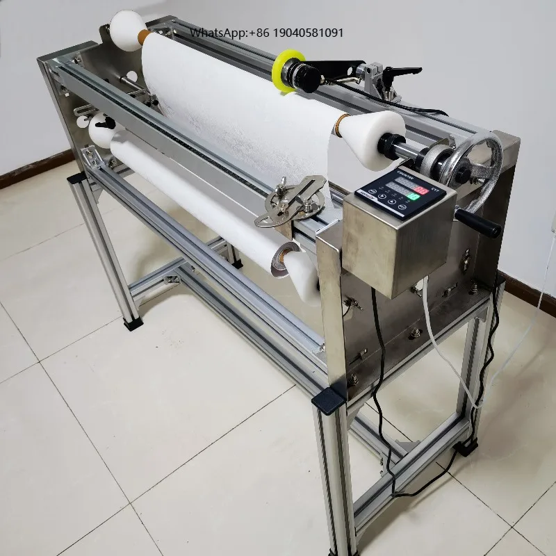Cheap Manual Stretch Film Rewinding Machine Counter Meters Rewinder Machine Cutter Winding Armature Machine
