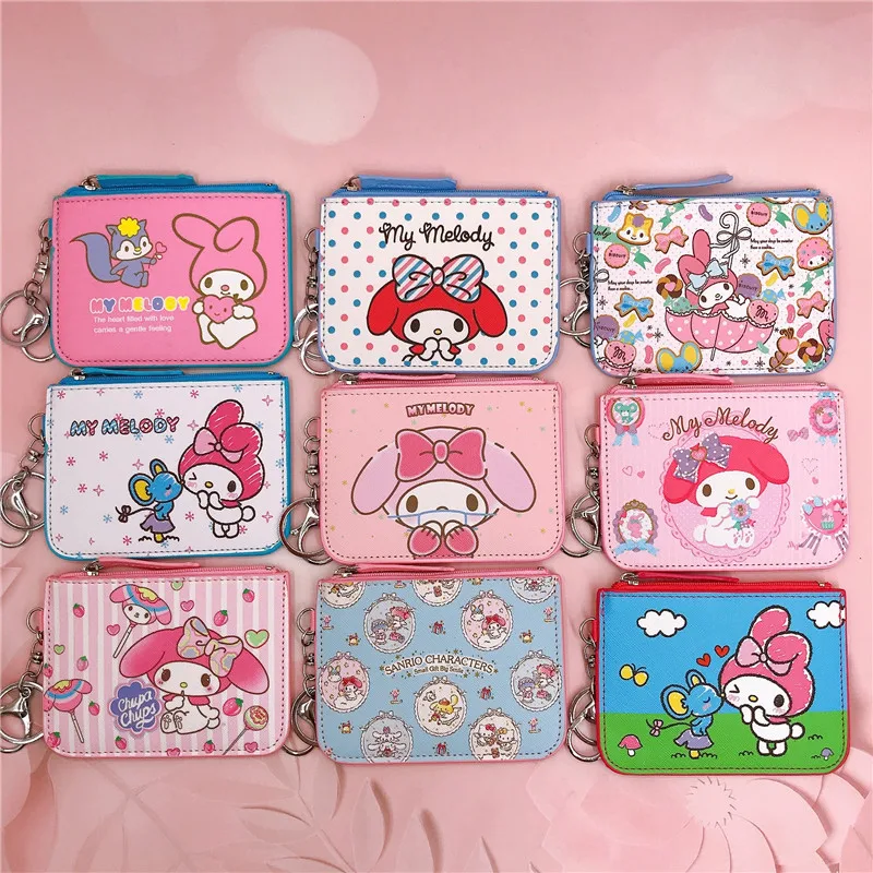 10 pcs/lot Pink Rabbit Card Holder Kawaii Keyring Bank Card ID Bus Card Holders Keychain Wallet Stationery gift Badge Holder