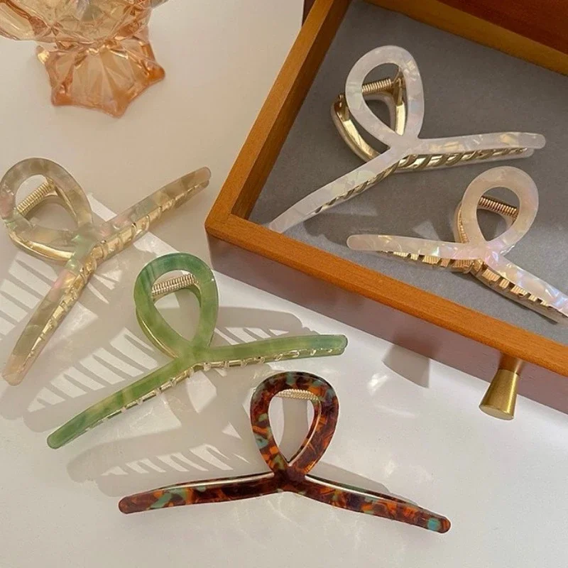 Damen-Haarspangen aus Metall, geeignet für Dutt, Freizeitkleidung, großer Hai-Clip, langlebig und modisch, für den täglichen Gebrauch, modisches Accessoire