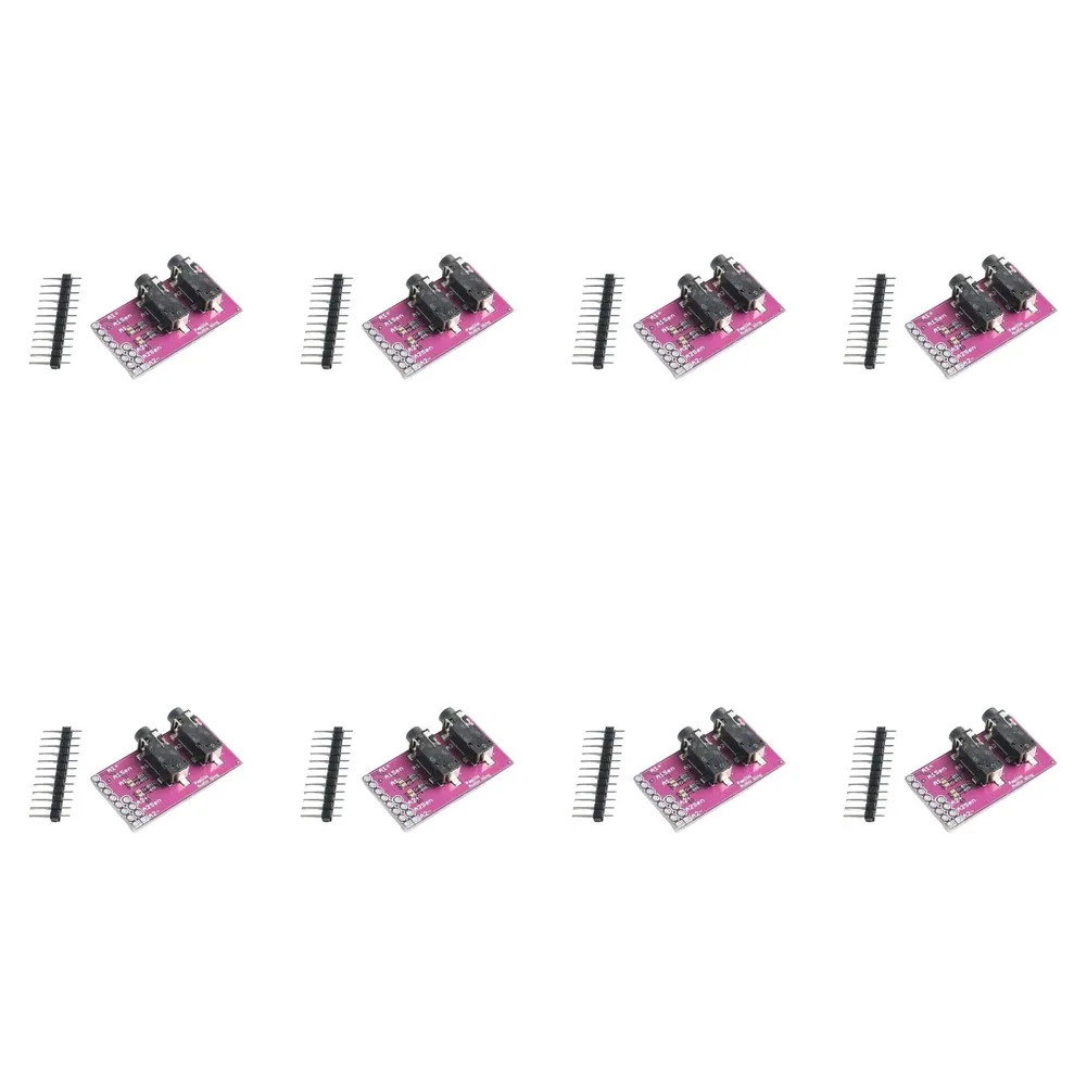 Audio Interface Module 8pcs Dual 3.5mm Jack Connector for Headphone Splitting For Video Playback and Gaming Audio Applications