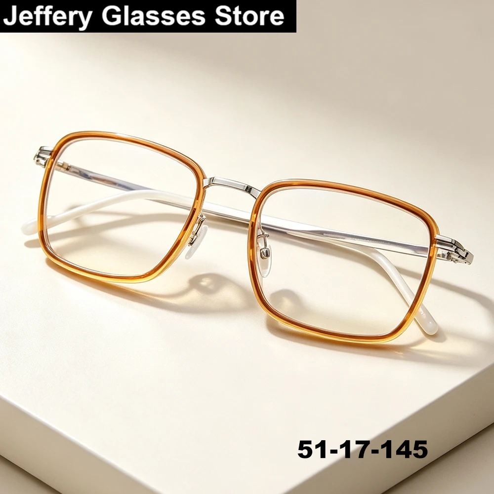 Germany Screwless Rectangle Glasses Frames MY1003 Ultra-light 7g Men Women Square Thin Titanium Eyeglasses Business Spectacle