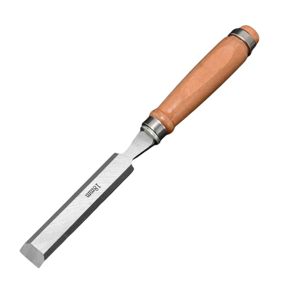 Chisel Set For Wood Carbon Steel Chisels Polished Wood Handles Suitable For Hardwood For Carpenters Comfortable Grip