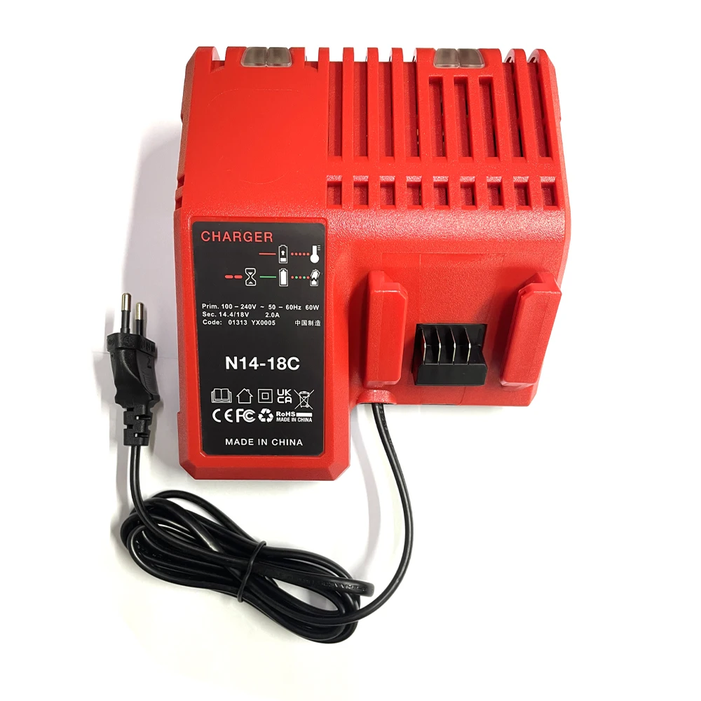 Multi-Voltage Battery Charger for Milwaukee M18 14.4V 18V Li-ion Battery 48-11-1815 48-11-1820 48-11-1840 48-11-1850 48-11-1828