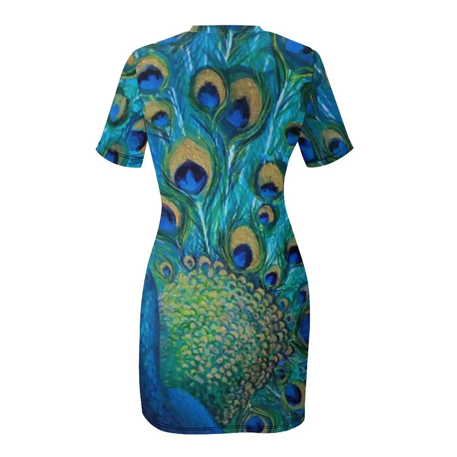 Peacock Full Glory 2 Short-Sleeved Dress Dress woman summer dresses womens 2025 cocktail dresses prom dress 2025