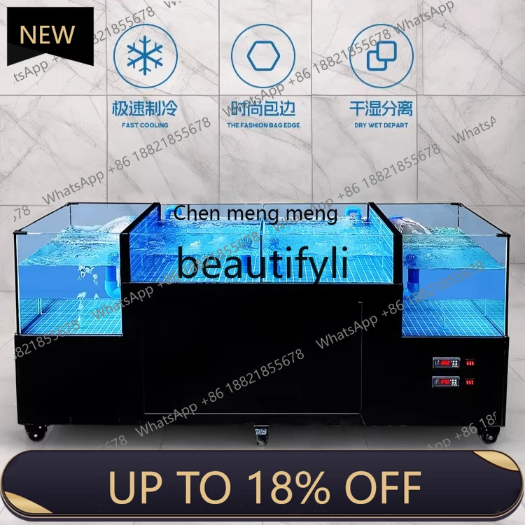 

Z189 Commercial Hotel Restaurant Supermarket Aquaculture Tank Mobile Seafood Fish Tank Shellfish Pool Cold Storage