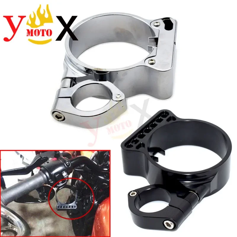 Black/Chrome Side Speedometer Relocation Mount Bracket Gauge Instrument Holder Support For Harley Sportster XL 883 1200 48 72