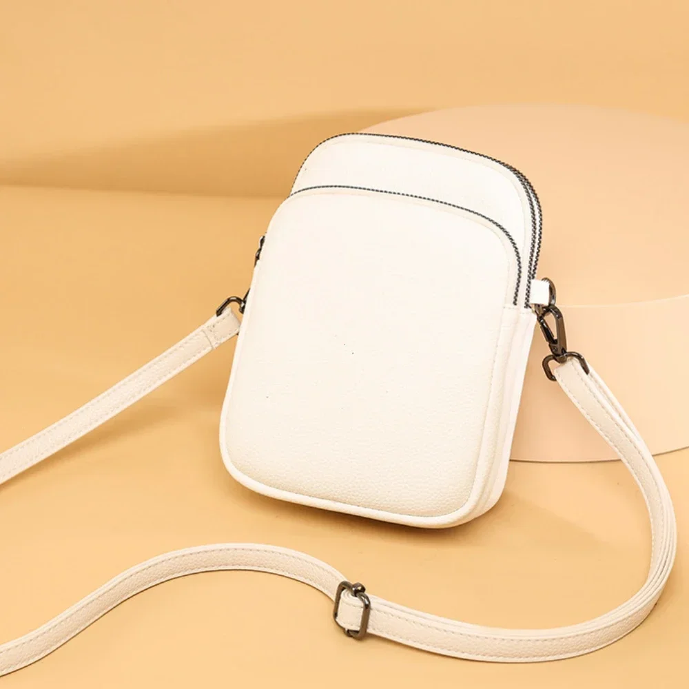 New 100% Genuine cowhide Women's Leather Mobile Phone Bag Crossbody Bags For Women Bag Designer Crossbody Bag Messenger Bags Sac