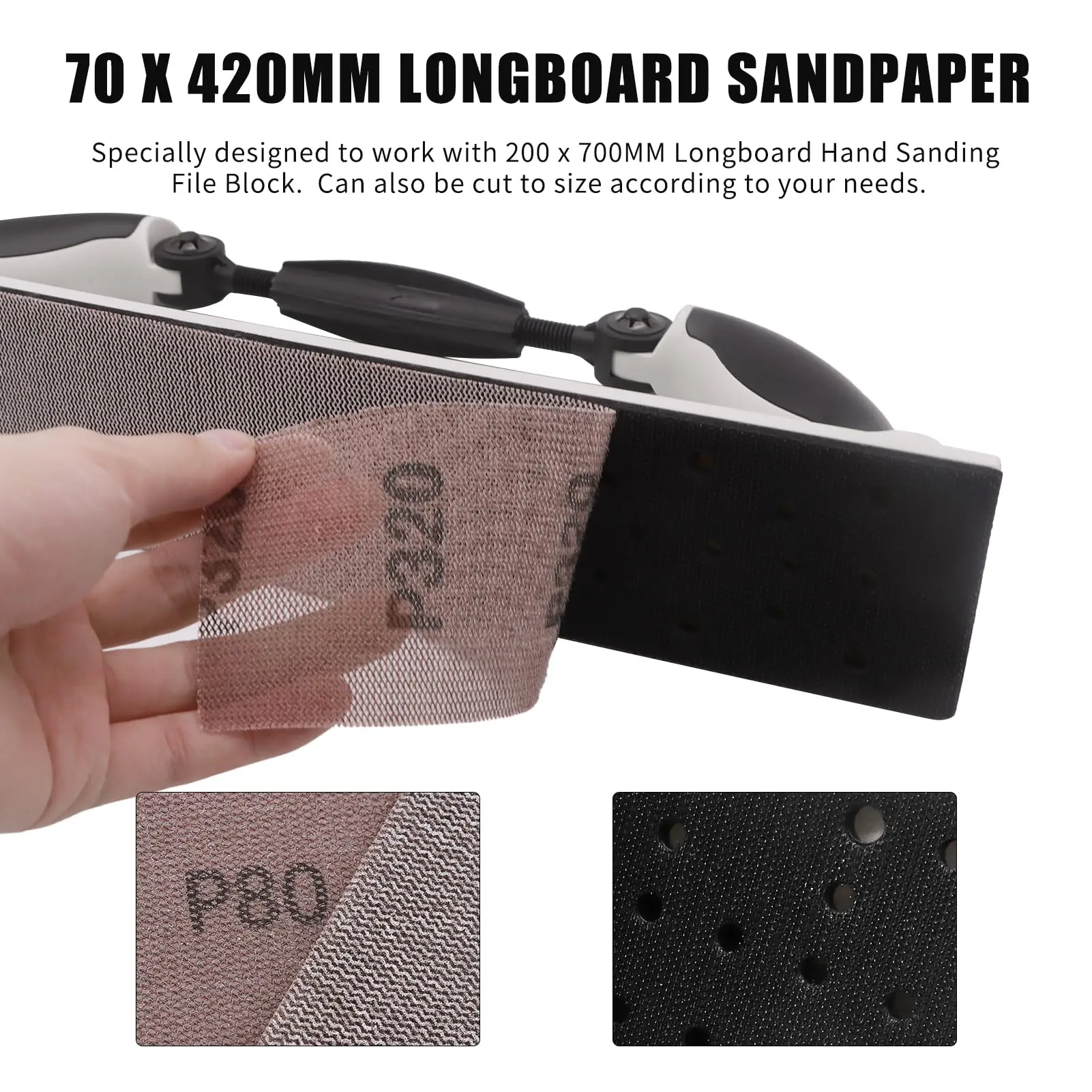 20 Pack Dust Free Hook and Loop Sanding Disc Grit Assortment Mesh 80-320# Sanding Screen Sheets for Auto Wood Drywall Metal