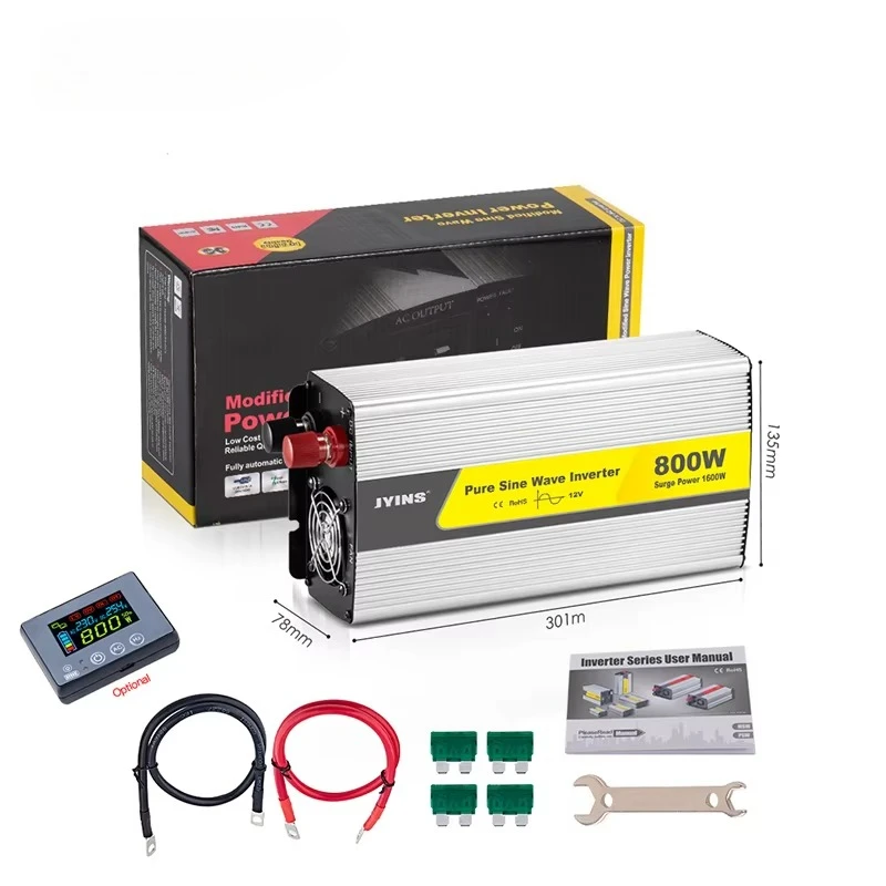 

800W 12V 24V 48V DC to AC 110V 220V Pure Sine Wave Single Output Home Use Power Inverter