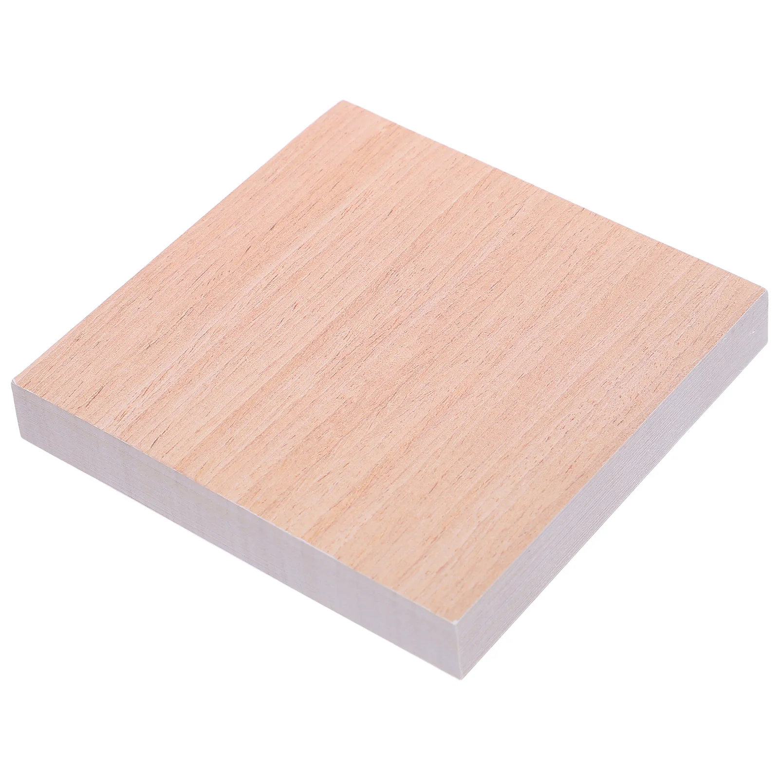 Grano di legno 100 fogli Blocco note autoadesivo Carta promemoria adesiva per l'organizzazione dello spazio di lavoro Superficie di scrittura a lunga durata Forte