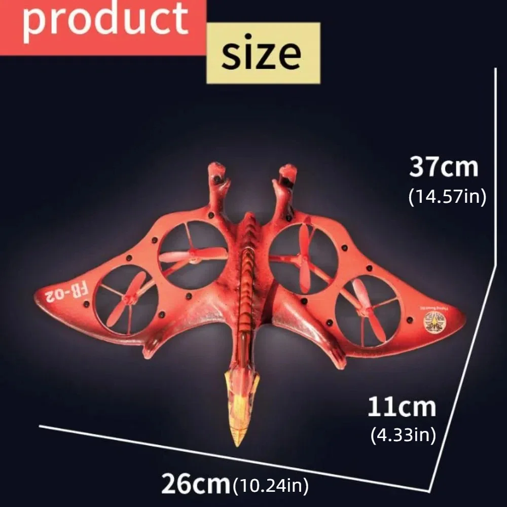 Drone ptérosaure RC en mousse EPP, avion télécommandé, Robot de détection de gravité, dinosaure volant, quadrirotor RC, jouet d'avion Portable