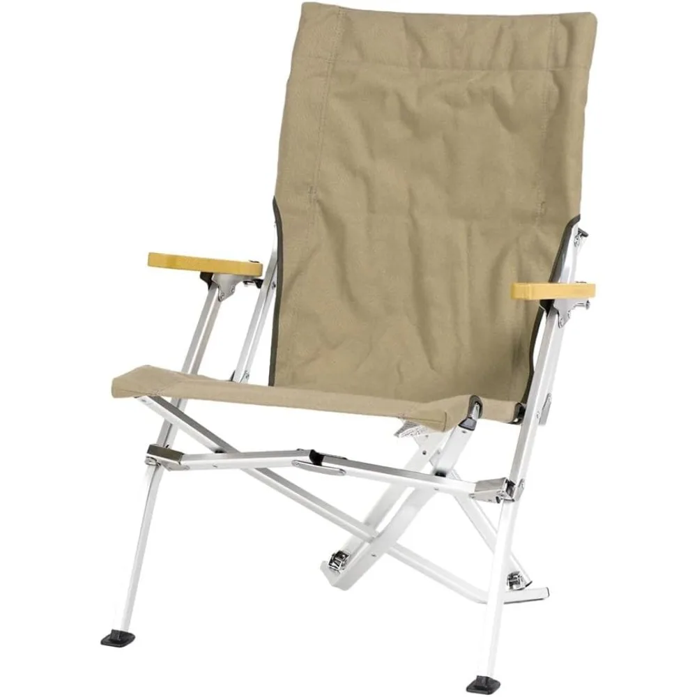 Camping Chair, Snow Peak Beach Chair, Foldable Camping Chair, Suitable for Beaches, Terraces, Outdoors, Lawns